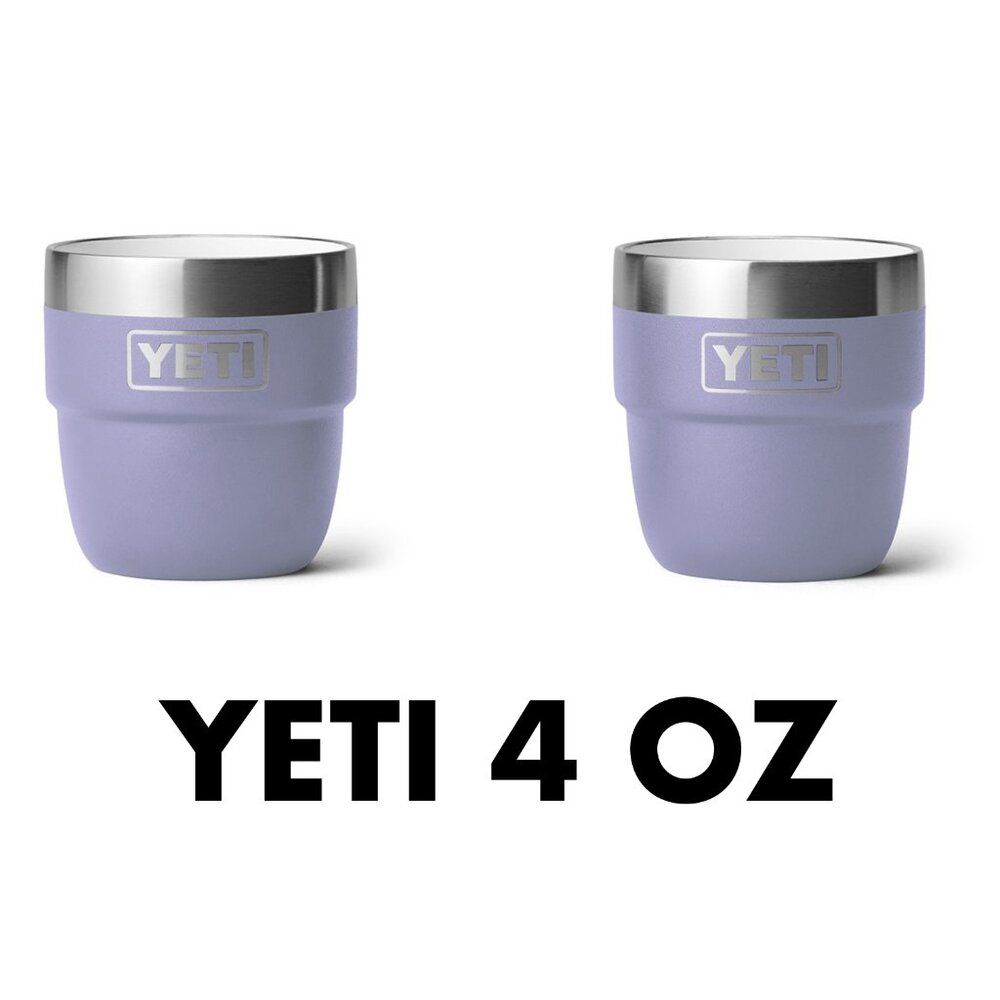 YETI 4 oz Stackable Cups - pack of 2 with Durasip Ceramic Lining Cosmic Lilac